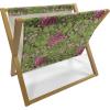 Ambesonne Hearts Magazine and Book Holder, Colorful Graphic Tile Pattern with Hearts in Drop Shapes Valentines Day, Floor Rack Decor for Interior of Home & Office, 22″ x 19″, Pink Red Orange(Apple Green Pink Brown)