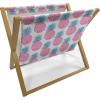 Ambesonne Hearts Magazine and Book Holder, Colorful Graphic Tile Pattern with Hearts in Drop Shapes Valentines Day, Floor Rack Decor for Interior of Home & Office, 22″ x 19″, Pink Red Orange(White Pink and Blue Grey)