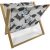 Ambesonne Hearts Magazine and Book Holder, Colorful Graphic Tile Pattern with Hearts in Drop Shapes Valentines Day, Floor Rack Decor for Interior of Home & Office, 22″ x 19″, Pink Red Orange(Blue and Charcoal Grey)