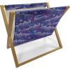 Ambesonne Hearts Magazine and Book Holder, Colorful Graphic Tile Pattern with Hearts in Drop Shapes Valentines Day, Floor Rack Decor for Interior of Home & Office, 22″ x 19″, Pink Red Orange(Violet Blue Blue)