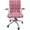 Ambesonne Love Office Chair Cover, Hearts for Valentine Checked Pattern Square Geometric Vintage, Stretchable Decorative Universal Size High Back Printed Slipcover, Dried Rose White(Dried Rose White)