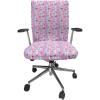 Ambesonne Love Office Chair Cover, Hearts for Valentine Vertical Stripes Lines Ornament Romance Wedding, Stretchable Decorative Universal Size High Back Printed Slipcover, Pale Mauve Purple(Pale Mauve Purple)