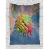 Ambesonne Psychedelic Tapestry, Brain Storm Fantasy Visual Modern Mental Ethereal Energy Fiction, Wall Hanging for Bedroom Living Room Dorm Decor, 40″ X 60″, Pistachio Blue