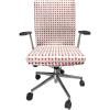 Ambesonne Romantic Office Chair Cover, Heart Pattern Lovers Valentines Day Honeymoon Girls Doodle Design, Stretchable Decorative Universal Size High Back Printed Slipcover, Orange White(Orange White)