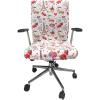 Ambesonne Romantic Office Chair Cover, Valentines Day Love Themed Paris Coffee Wine Parfumes Bikes with Heart Backdrop, Stretchable Decorative Universal Size High Back Printed Slipcover, Multicolor(Multi Color)