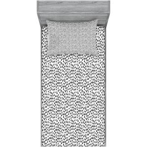 Ambesonne Fox Fitted Sheet & Pillow Sham Set, Fox in The Winter Forest Abstract Cartoon Trees and Nature Animal Pattern, Decorative Printed 2 Piece Bedding Decor Set, Twin, Pale Sage Green Orange(Charcoal White)
