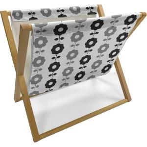 Ambesonne Heart Magazine and Book Holder, Illustration of Grungy Sketch Look Love Repetitive Romantic Valentines Day, Floor Rack Decor for Interior of Home & Office, 22″ x 19″, Pink and Dark Maroon(Dimgray and Charcoal Grey)
