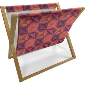 Ambesonne Heart Magazine and Book Holder, Illustration of Grungy Sketch Look Love Repetitive Romantic Valentines Day, Floor Rack Decor for Interior of Home & Office, 22″ x 19″, Pink and Dark Maroon(Dark Coral Purple)