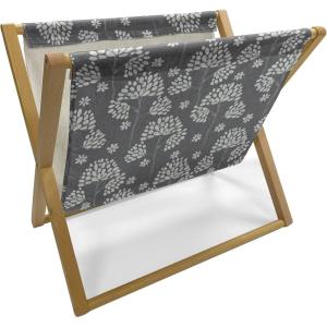 Ambesonne Hearts Magazine and Book Holder, Bicycles and Heart and Romantic Scene Valentine’s Day Theme, Floor Rack Decor for Interior of Home & Office, 22″ x 19″, Dark Grey and White(Grey Coconut)