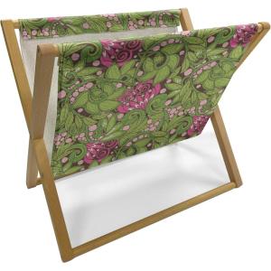 Ambesonne Hearts Magazine and Book Holder, Colorful Graphic Tile Pattern with Hearts in Drop Shapes Valentines Day, Floor Rack Decor for Interior of Home & Office, 22″ x 19″, Pink Red Orange(Apple Green Pink Brown)