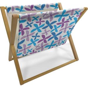 Ambesonne Hearts Magazine and Book Holder, Colorful Graphic Tile Pattern with Hearts in Drop Shapes Valentines Day, Floor Rack Decor for Interior of Home & Office, 22″ x 19″, Pink Red Orange(Blue Violet)