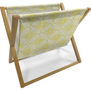 Ambesonne Hearts Magazine and Book Holder, Colorful Graphic Tile Pattern with Hearts in Drop Shapes Valentines Day, Floor Rack Decor for Interior of Home & Office, 22″ x 19″, Pink Red Orange(White and Pastel Yellow)