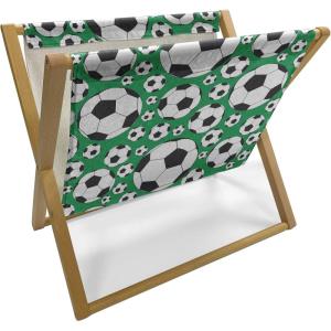 Ambesonne I Love You Magazine and Book Holder, Hand Writing with Infinity Romantic Red Hearts Valentines Day Theme, Floor Rack Decor for Interior of Home & Office, 22″ x 19″, Red Black White(Green Black White)