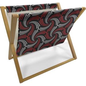 Ambesonne I Love You Magazine and Book Holder, Hand Writing with Infinity Romantic Red Hearts Valentines Day Theme, Floor Rack Decor for Interior of Home & Office, 22″ x 19″, Red Black White(Scarlet White Black)