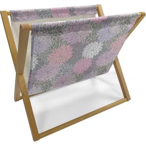 Ambesonne Romantic Magazine and Book Holder, Flowers Hearts Valentines Celebration Birthday Lovers Twiggy Branches, Floor Rack Decor for Interior of Home & Office, 22″ x 19″, Coral Pale Peach Pink(Blush Lilac Grey)