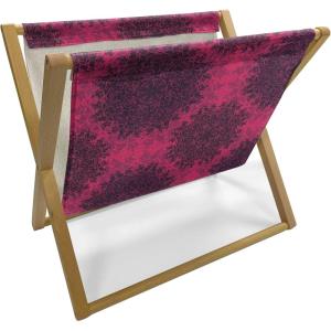 Ambesonne Romantic Magazine and Book Holder, Flowers Hearts Valentines Celebration Birthday Lovers Twiggy Branches, Floor Rack Decor for Interior of Home & Office, 22″ x 19″, Coral Pale Peach Pink(Hot Pink Dark Purple)