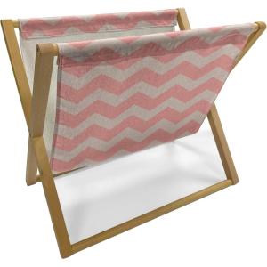 Ambesonne Rose Magazine and Book Holder, Valentine’s Day Retro Style Petals with Leaves Ornamental Growth Pattern, Floor Rack Decor for Interior of Home & Office, 22″ x 19″, Ruby Hunter Green Black(Coral Peach)