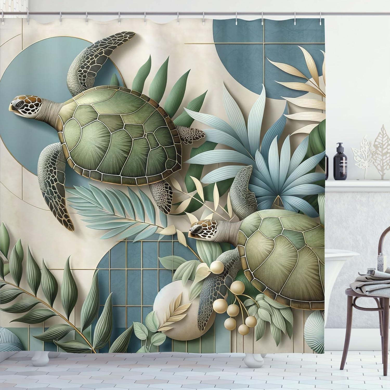 imageAmbesonne Blue Shower Curtain Floral Eucalyptus Branches Romantic Botanical Weeping Flowers in Cold Tones Cloth Fabric Bathroom Decor Set with Hooks 69 W x 75 L Laurel Green Sea BluePeacock Green and Blue Grey