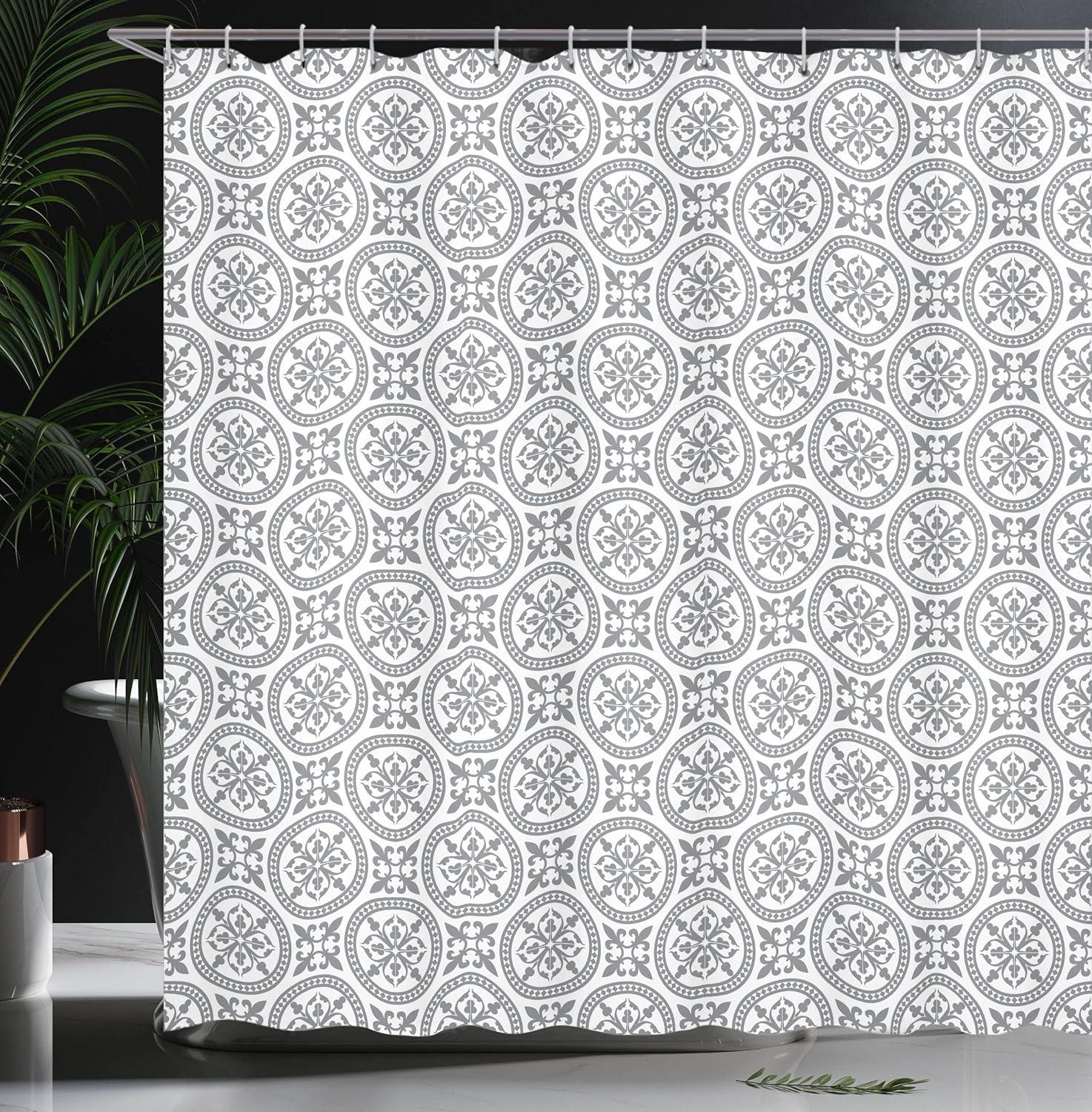 imageAmbesonne Blue Shower Curtain Floral Eucalyptus Branches Romantic Botanical Weeping Flowers in Cold Tones Cloth Fabric Bathroom Decor Set with Hooks 69 W x 75 L Laurel Green Sea BlueGrey White