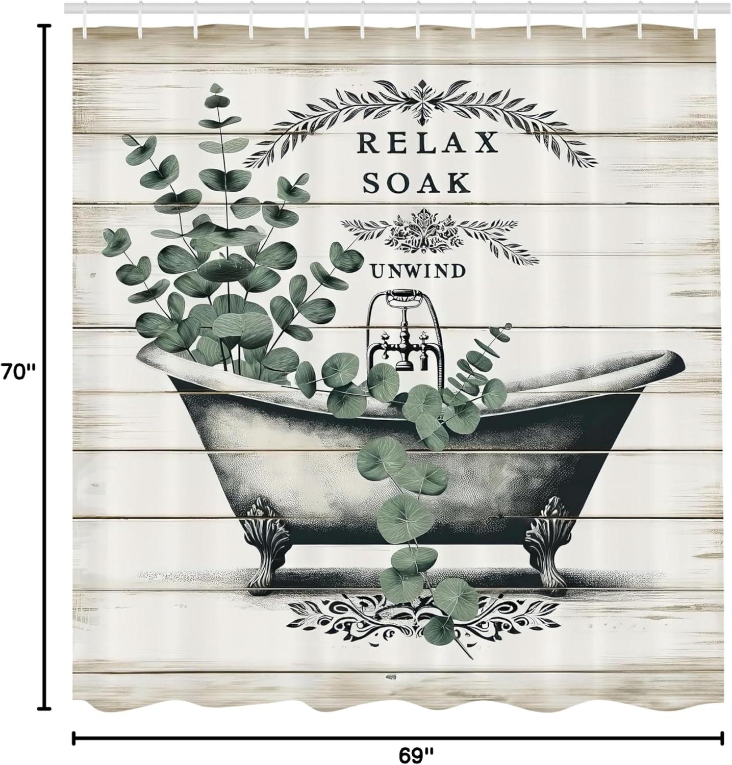 imageAmbesonne Blue Shower Curtain Floral Eucalyptus Branches Romantic Botanical Weeping Flowers in Cold Tones Cloth Fabric Bathroom Decor Set with Hooks 69 W x 75 L Laurel Green Sea BlueLaurel Green Off White
