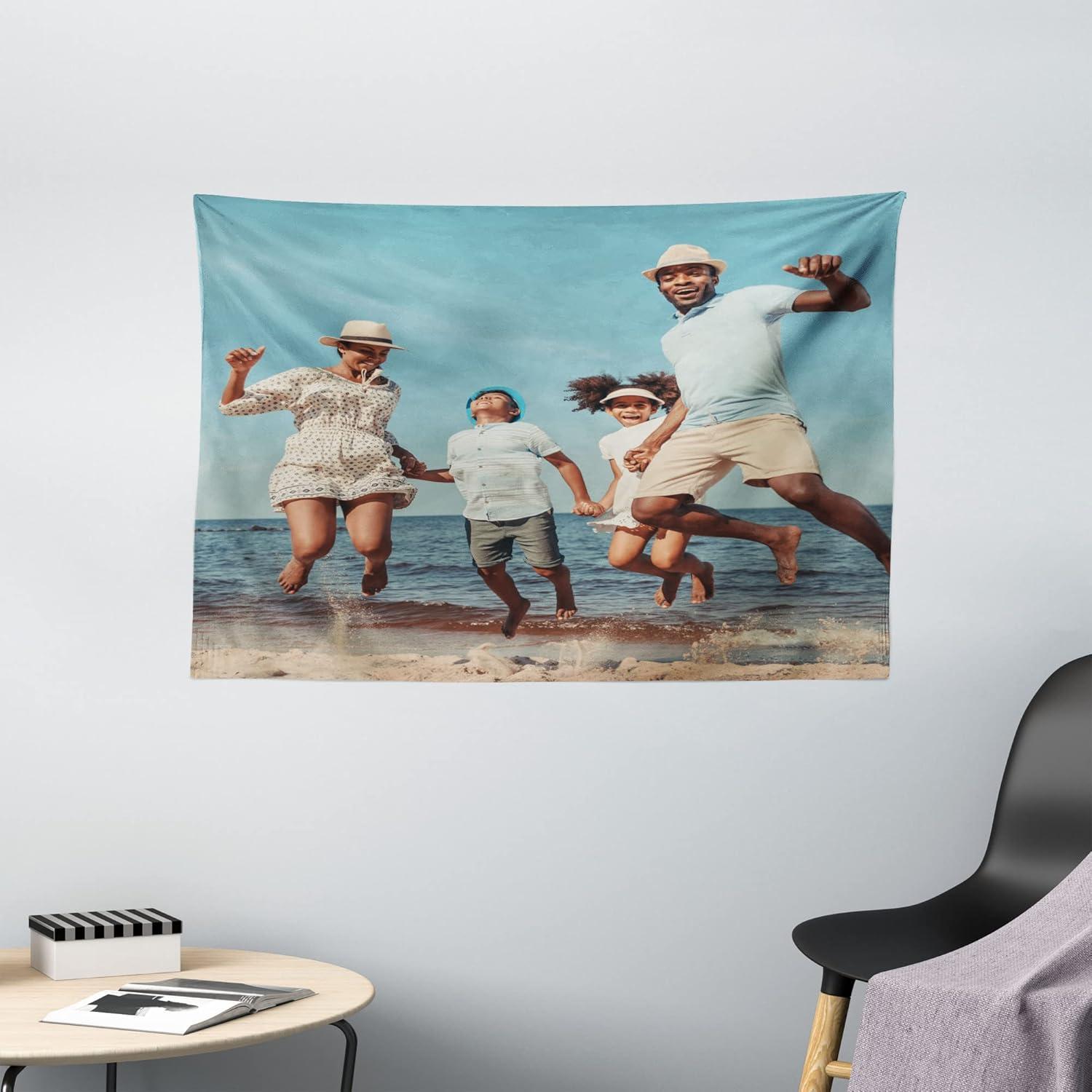 imageAmbesonne Customizable Tapestry with Photos Wide Wall Hanging for Bedroom Living Room Dorm Personalized Dcor Accent Piece for All Seasons Christmas amp Valentines Day Custom Gift 3 Photos 60 X 401 Photo
