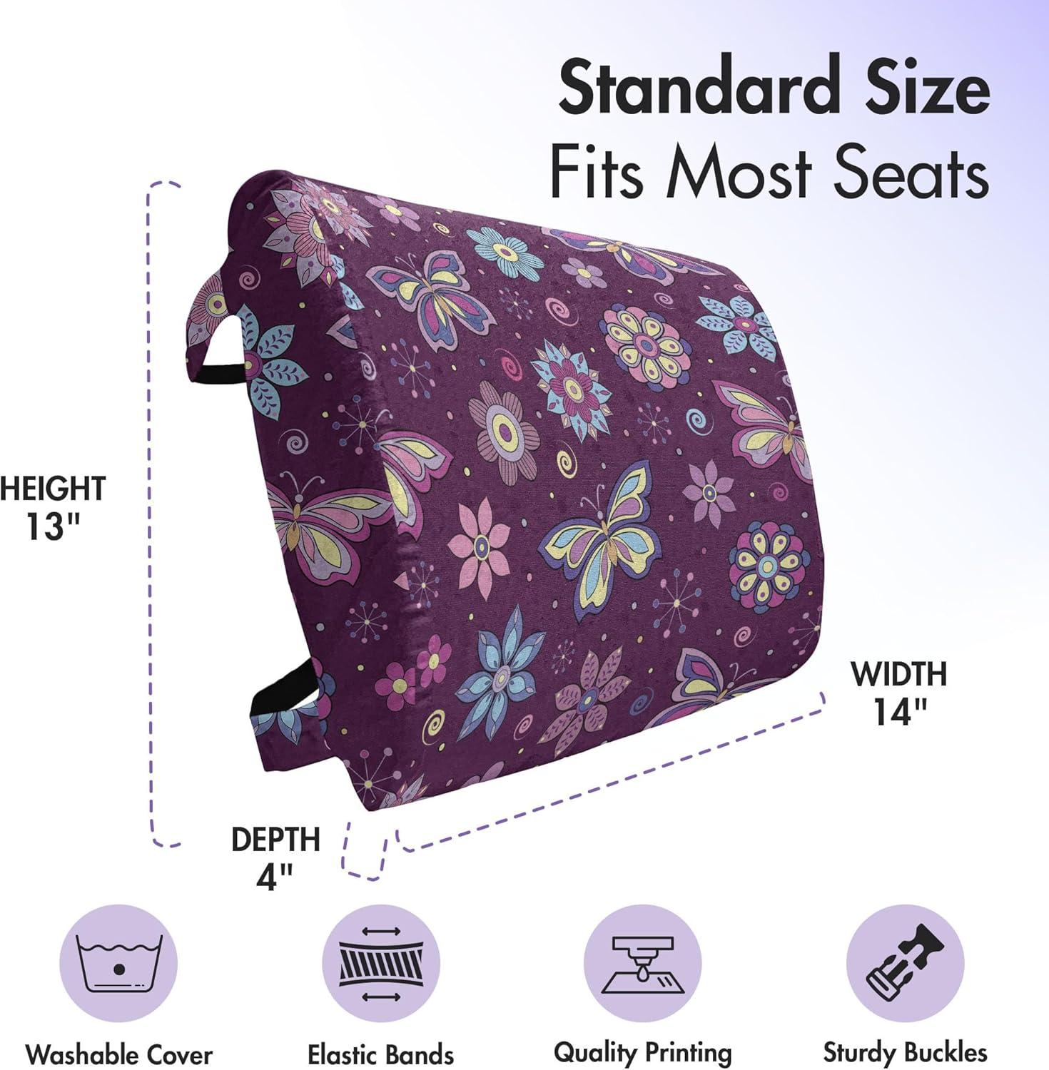 imageAmbesonne Eiffel Travel Pillow Neck Rest Romantic Valentines Day Eiffel Tower City of Love Doodle Style Heart Shapes Memory Foam Traveling Accessory for Airplane and Car 12 Maroon WhitePurple