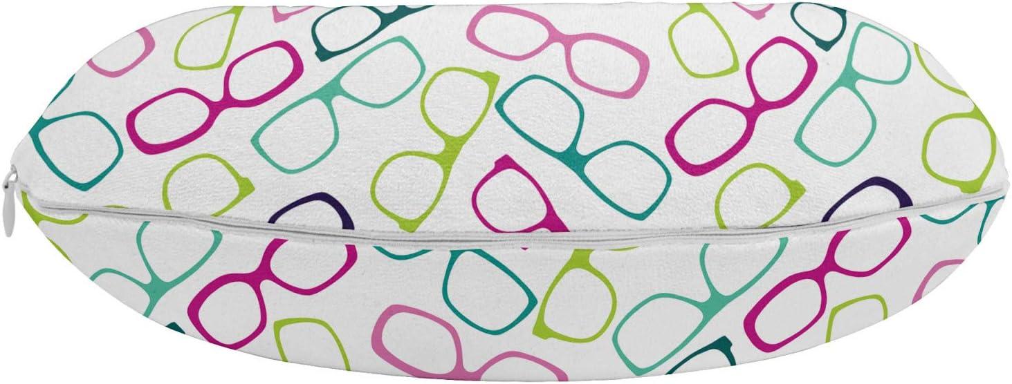 imageAmbesonne Eiffel Travel Pillow Neck Rest Romantic Valentines Day Eiffel Tower City of Love Doodle Style Heart Shapes Memory Foam Traveling Accessory for Airplane and Car 12 Maroon WhitePink Teal