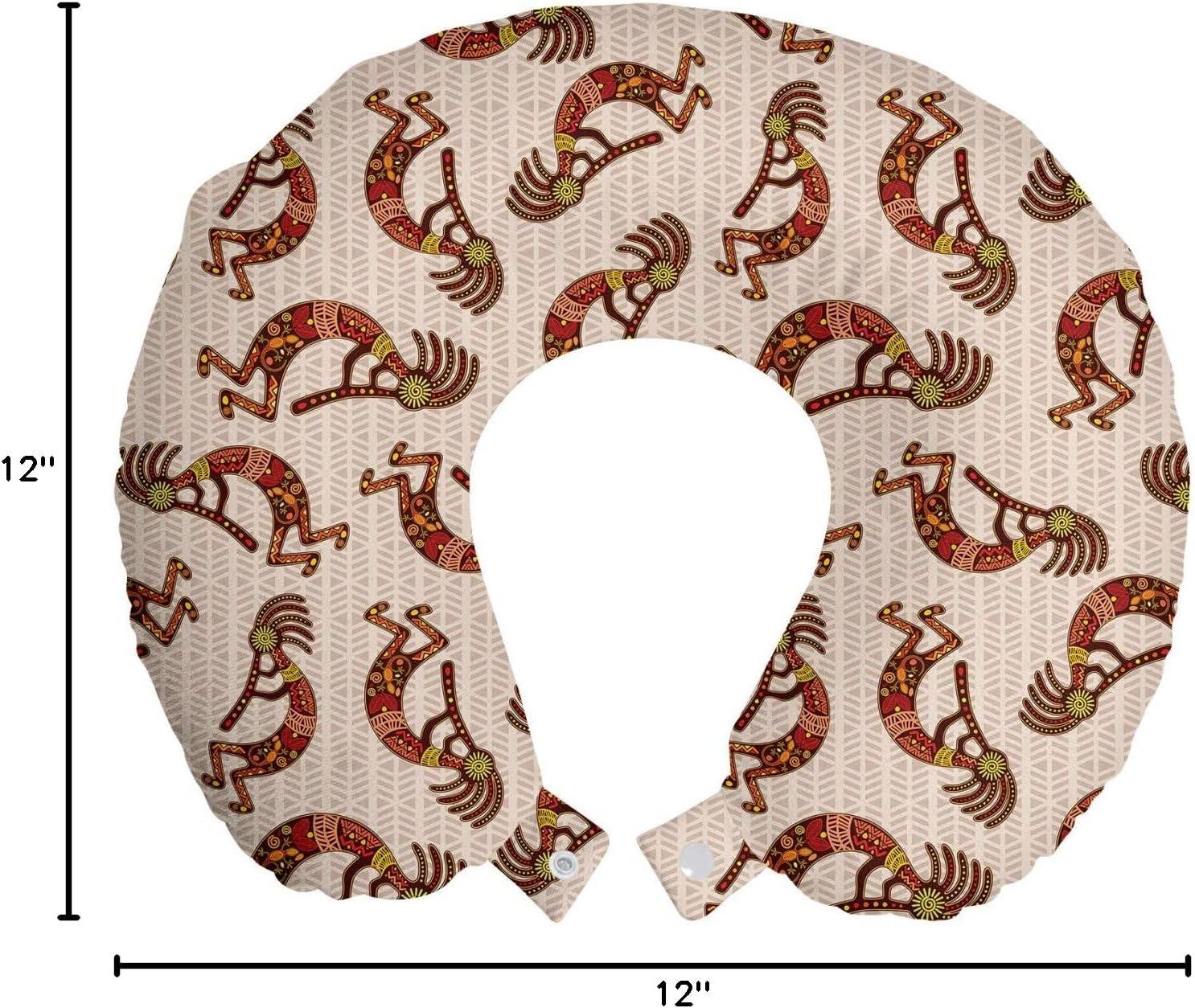 imageAmbesonne Eiffel Travel Pillow Neck Rest Romantic Valentines Day Eiffel Tower City of Love Doodle Style Heart Shapes Memory Foam Traveling Accessory for Airplane and Car 12 Maroon WhiteBurgundy Beige