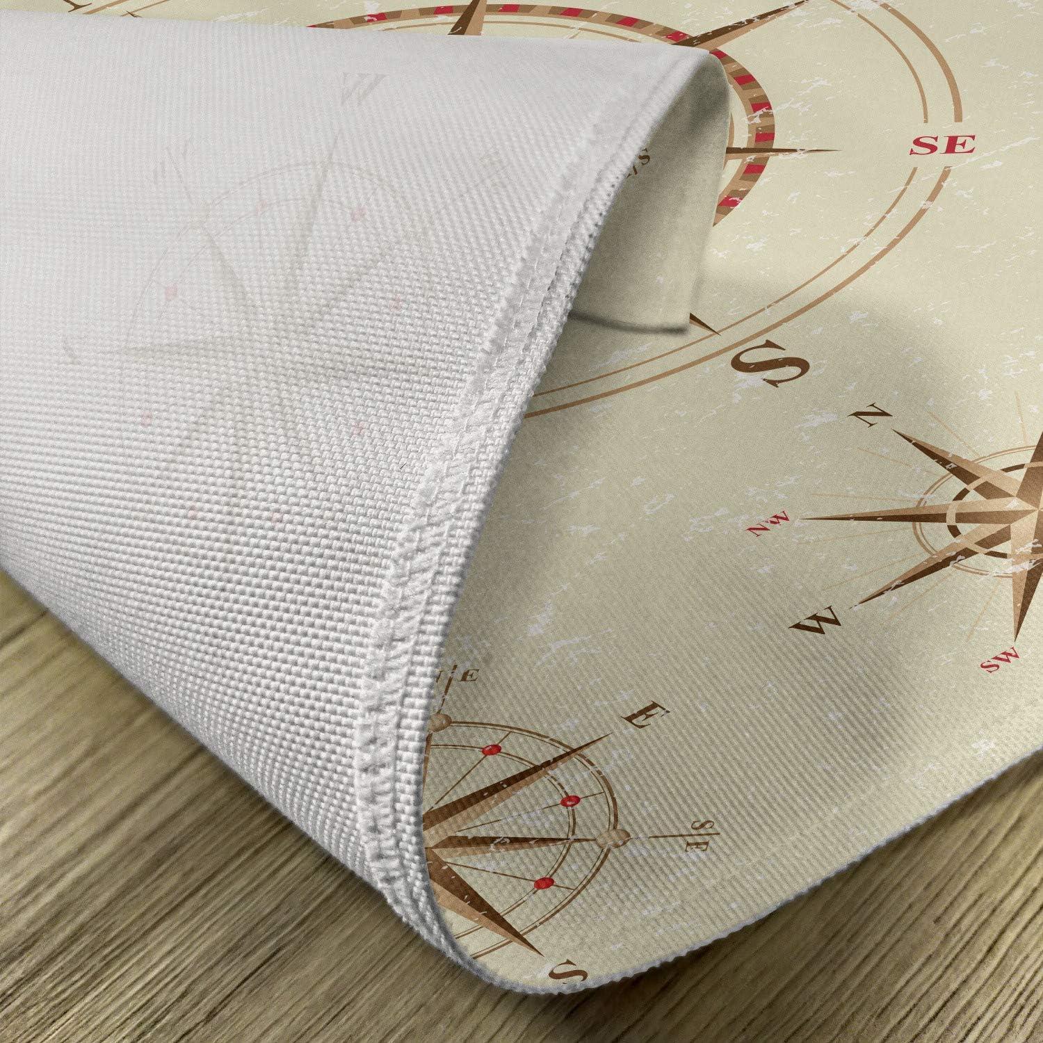 imageAmbesonne Feminine Place Mats Set of 4 Pattern with Red Lipstick Kiss Marks Woman Valentines Wedding Theme Illustration Washable Fabric Placemats for Dining Room Kitchen Table Decor White RedBeige Tan