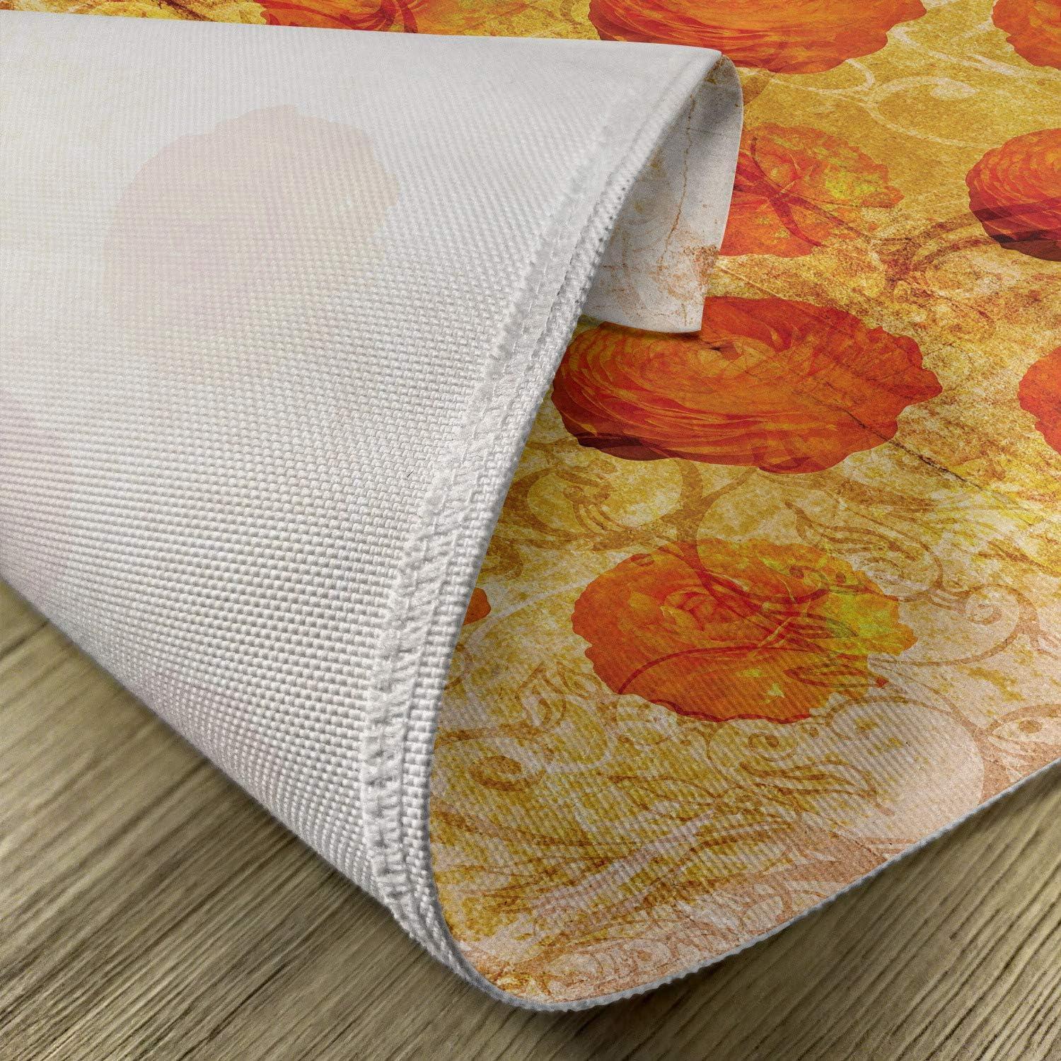 imageAmbesonne Feminine Place Mats Set of 4 Pattern with Red Lipstick Kiss Marks Woman Valentines Wedding Theme Illustration Washable Fabric Placemats for Dining Room Kitchen Table Decor White RedOrange Tan
