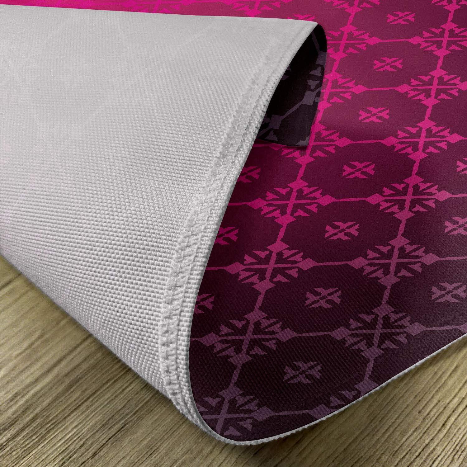 imageAmbesonne Feminine Place Mats Set of 4 Pattern with Red Lipstick Kiss Marks Woman Valentines Wedding Theme Illustration Washable Fabric Placemats for Dining Room Kitchen Table Decor White RedMagenta