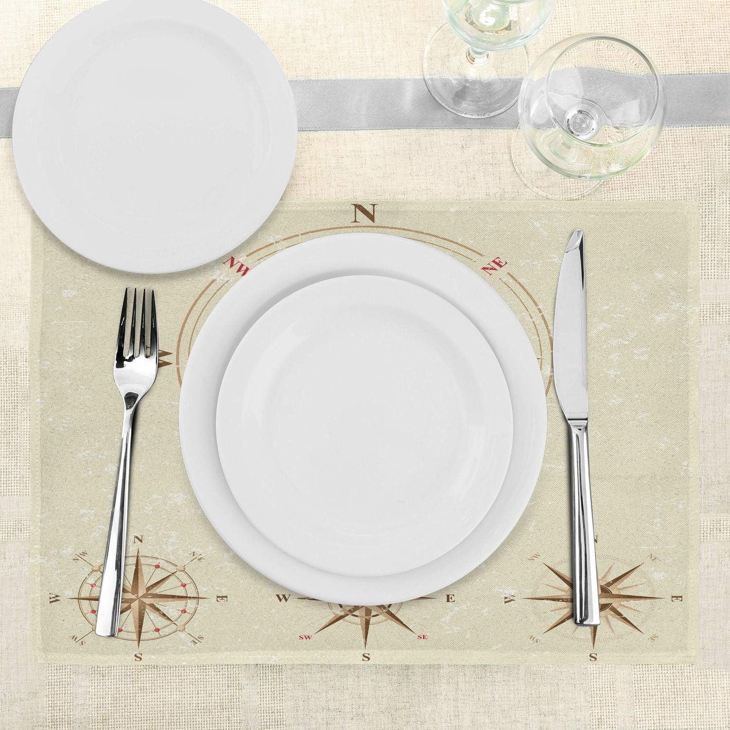 imageAmbesonne Feminine Place Mats Set of 4 Pattern with Red Lipstick Kiss Marks Woman Valentines Wedding Theme Illustration Washable Fabric Placemats for Dining Room Kitchen Table Decor White RedBeige Tan