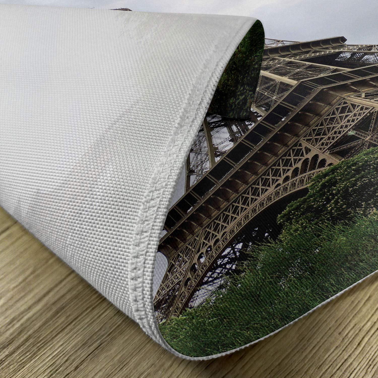 imageAmbesonne Feminine Place Mats Set of 4 Pattern with Red Lipstick Kiss Marks Woman Valentines Wedding Theme Illustration Washable Fabric Placemats for Dining Room Kitchen Table Decor White RedGray Green