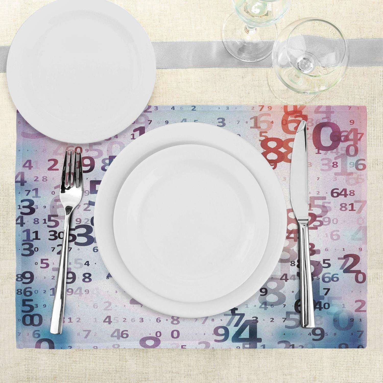 imageAmbesonne Feminine Place Mats Set of 4 Pattern with Red Lipstick Kiss Marks Woman Valentines Wedding Theme Illustration Washable Fabric Placemats for Dining Room Kitchen Table Decor White RedTeal Black