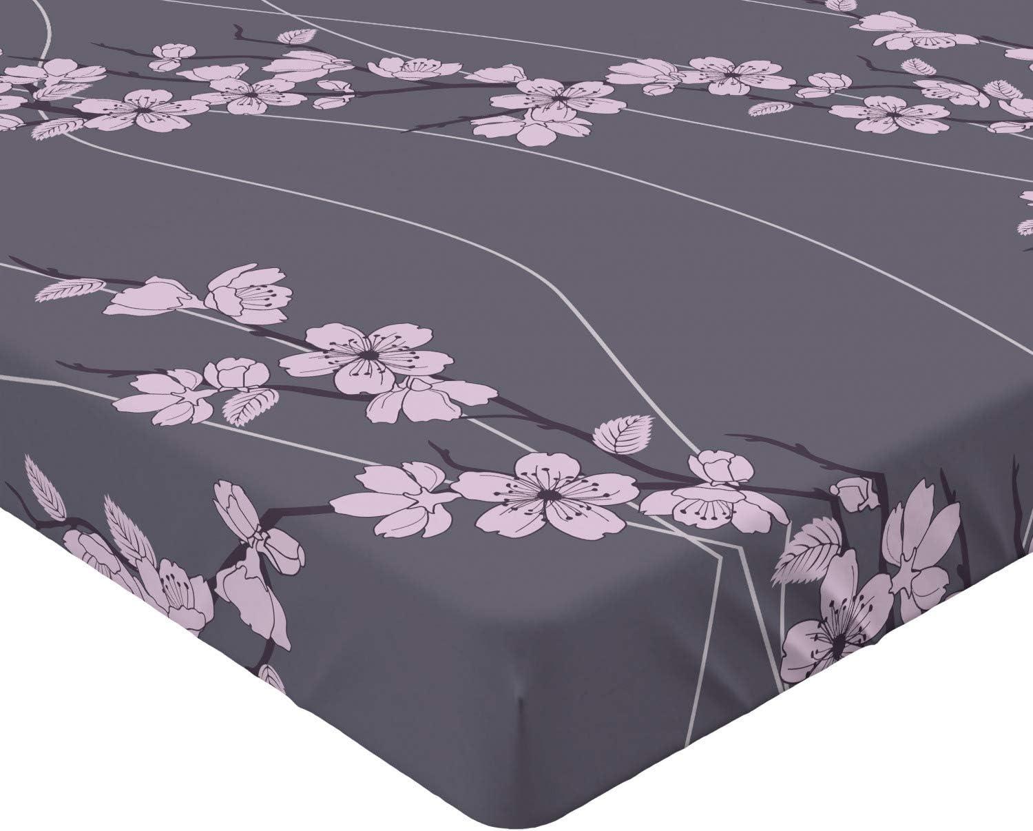 imageAmbesonne Floral Art Fitted Sheet Set Modern Scandi Flowers Leaves on Tartan Plaid Back Butterfly Valentine 2 Pack Comfortable Bedding AllRound Elastic Pocket Twin Size Blush White Grey PinkPink