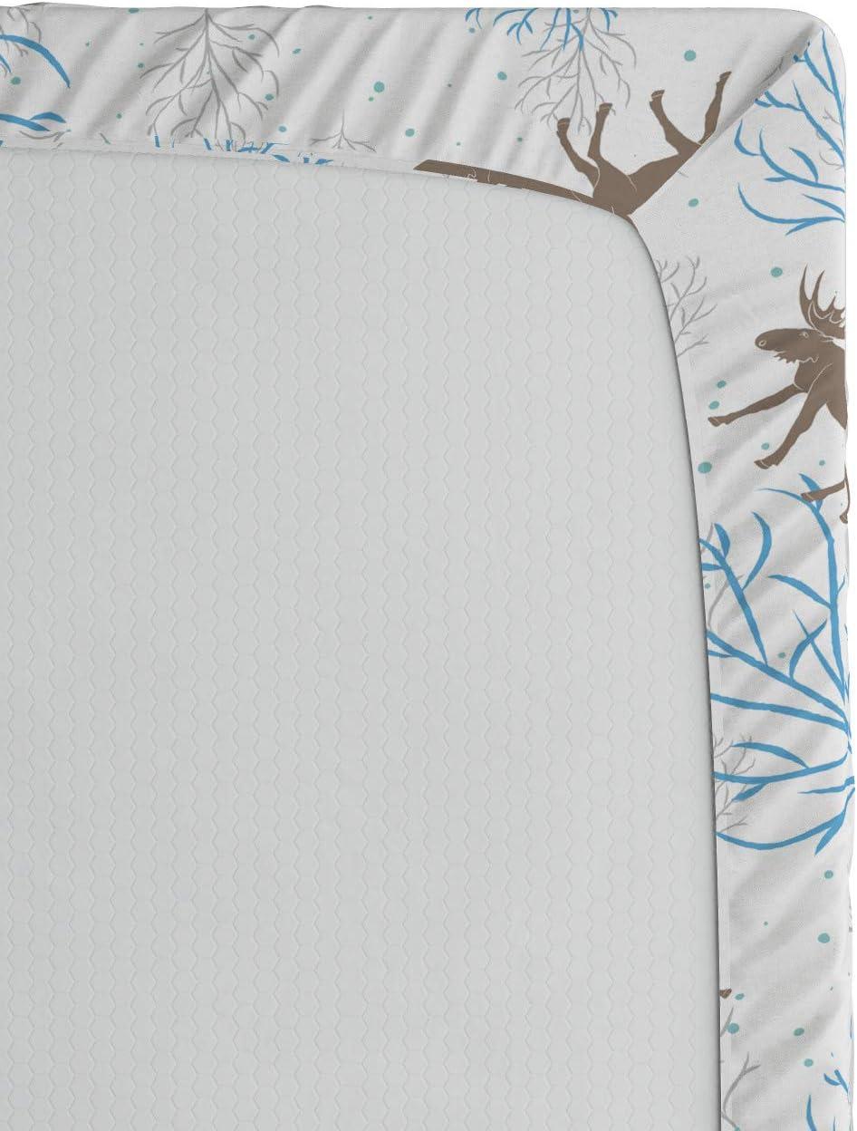 imageAmbesonne Floral Art Fitted Sheet Set Modern Scandi Flowers Leaves on Tartan Plaid Back Butterfly Valentine 2 Pack Comfortable Bedding AllRound Elastic Pocket Twin Size Blush White Grey PinkBrown Blue