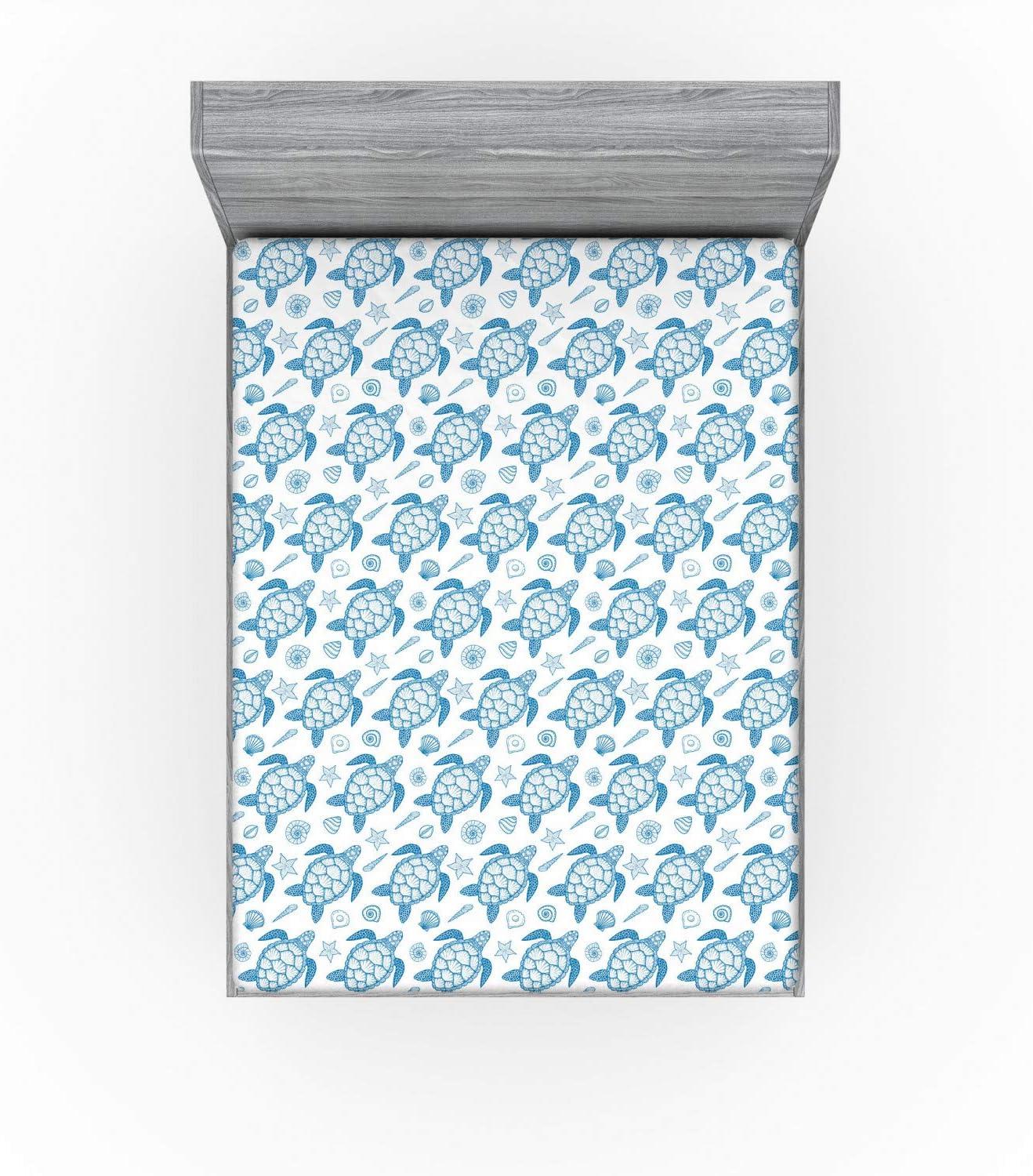 imageAmbesonne Floral Art Fitted Sheet Set Modern Scandi Flowers Leaves on Tartan Plaid Back Butterfly Valentine 2 Pack Comfortable Bedding AllRound Elastic Pocket Twin Size Blush White Grey PinkWhite and Blue