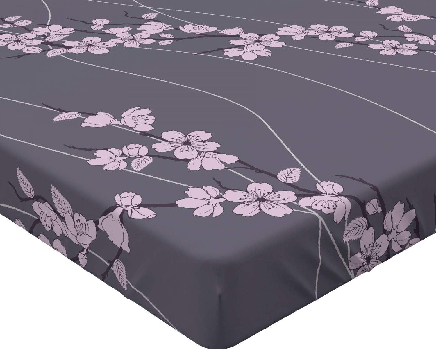 imageAmbesonne Floral Art Fitted Sheet Set Modern Scandi Flowers Leaves on Tartan Plaid Back Butterfly Valentine 2 Pack Comfortable Bedding AllRound Elastic Pocket Twin Size Blush White Grey PinkPink