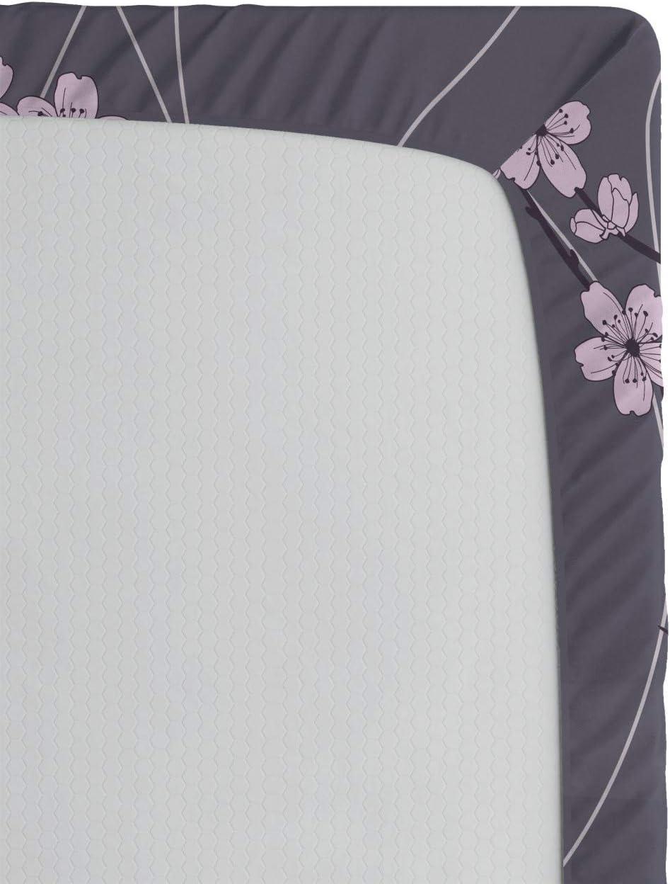 imageAmbesonne Floral Art Fitted Sheet Set Modern Scandi Flowers Leaves on Tartan Plaid Back Butterfly Valentine 2 Pack Comfortable Bedding AllRound Elastic Pocket Twin Size Blush White Grey PinkPink