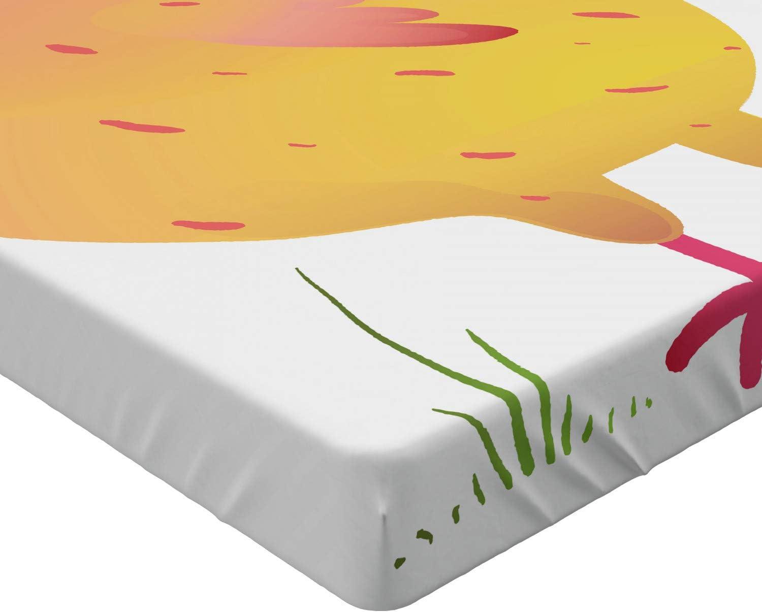 imageAmbesonne Floral Art Fitted Sheet Set Modern Scandi Flowers Leaves on Tartan Plaid Back Butterfly Valentine 2 Pack Comfortable Bedding AllRound Elastic Pocket Twin Size Blush White Grey PinkCoral Orange