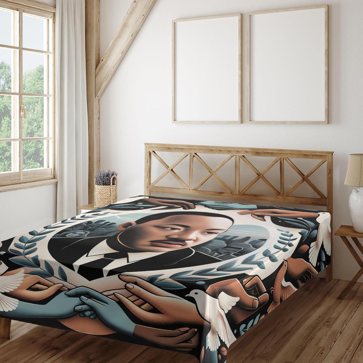 imageAmbesonne Floral Heart Flat Sheet Tenderness of Romantic Garden Ivy Branches and Roses Valentines Day Soft Comfortable Top Sheet Decorative Bedding 1 Piece King Size Laurel Green and PinkBlue Grey and Pale Caramel