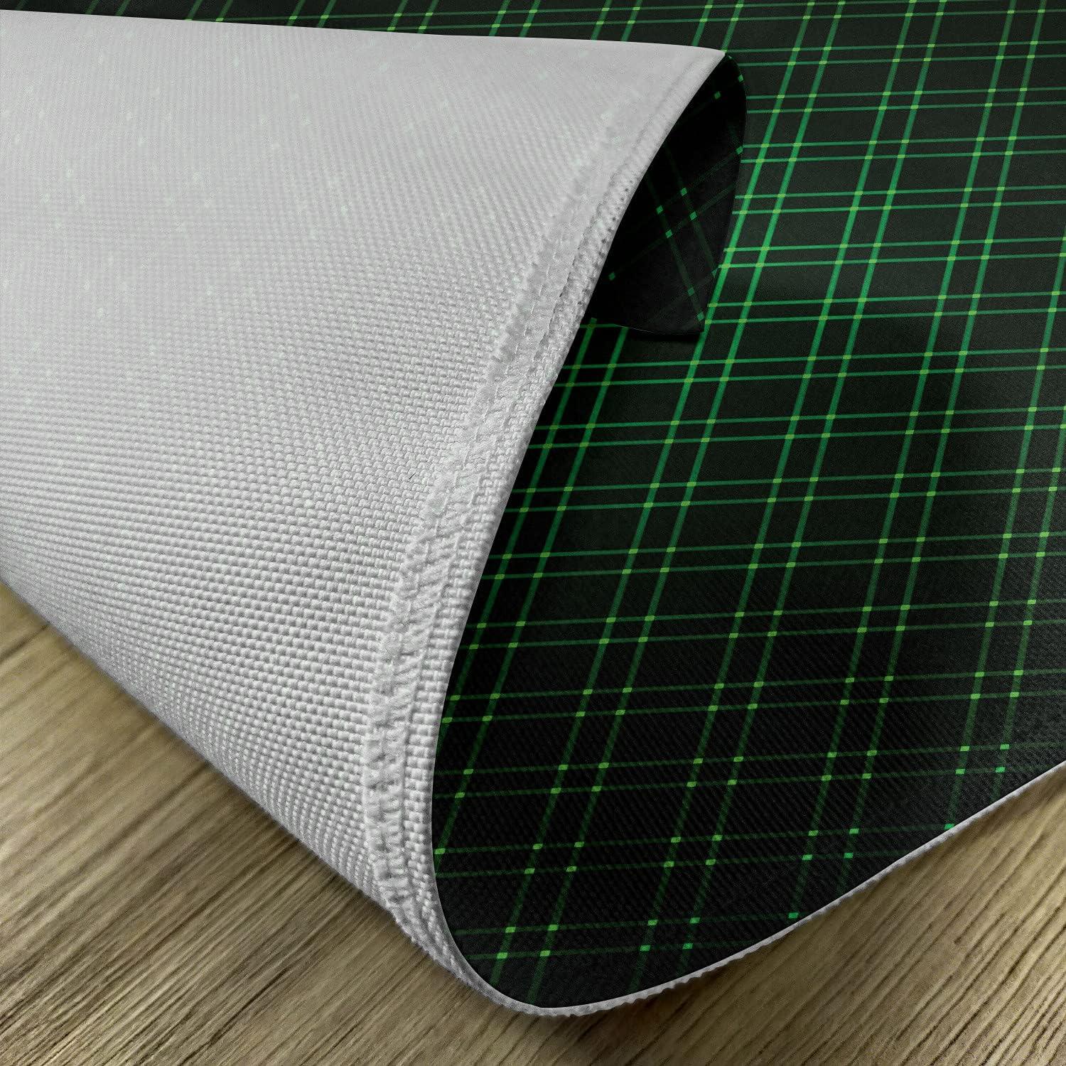 imageAmbesonne Forest Green Place Mats Set of 4 Abstract Geometric Shape on Dark Background Futuristic Grid Checkered Pattern Washable Fabric Placemats for Dining Table Standard Size Black Green