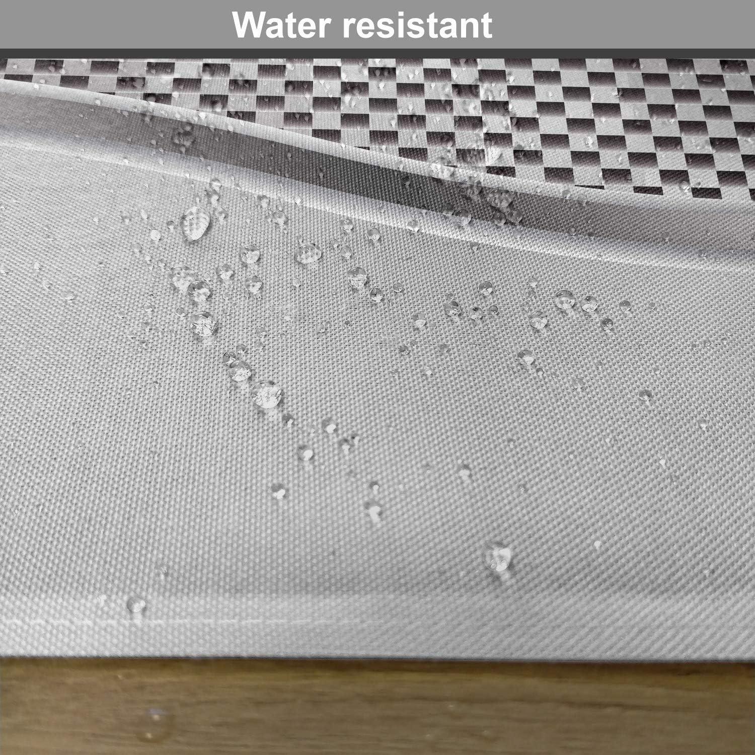 imageAmbesonne Grey Place Mats Set of 4 Technology Structure with Wavy Stripe and Checkered Motif Industrial Grid Print Washable Fabric Placemats for Dining Table Standard Size Charcoal Grey