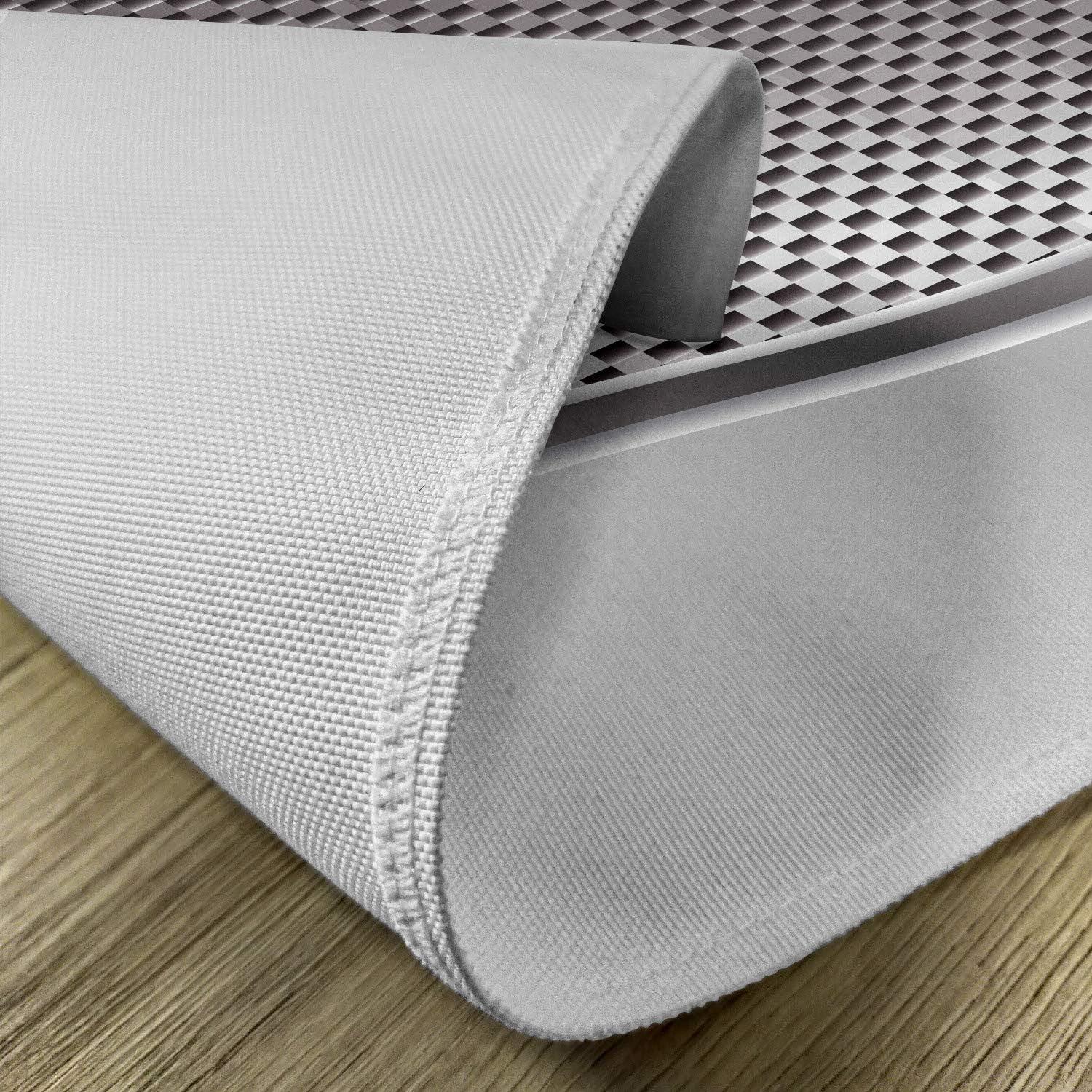 imageAmbesonne Grey Place Mats Set of 4 Technology Structure with Wavy Stripe and Checkered Motif Industrial Grid Print Washable Fabric Placemats for Dining Table Standard Size Charcoal Grey