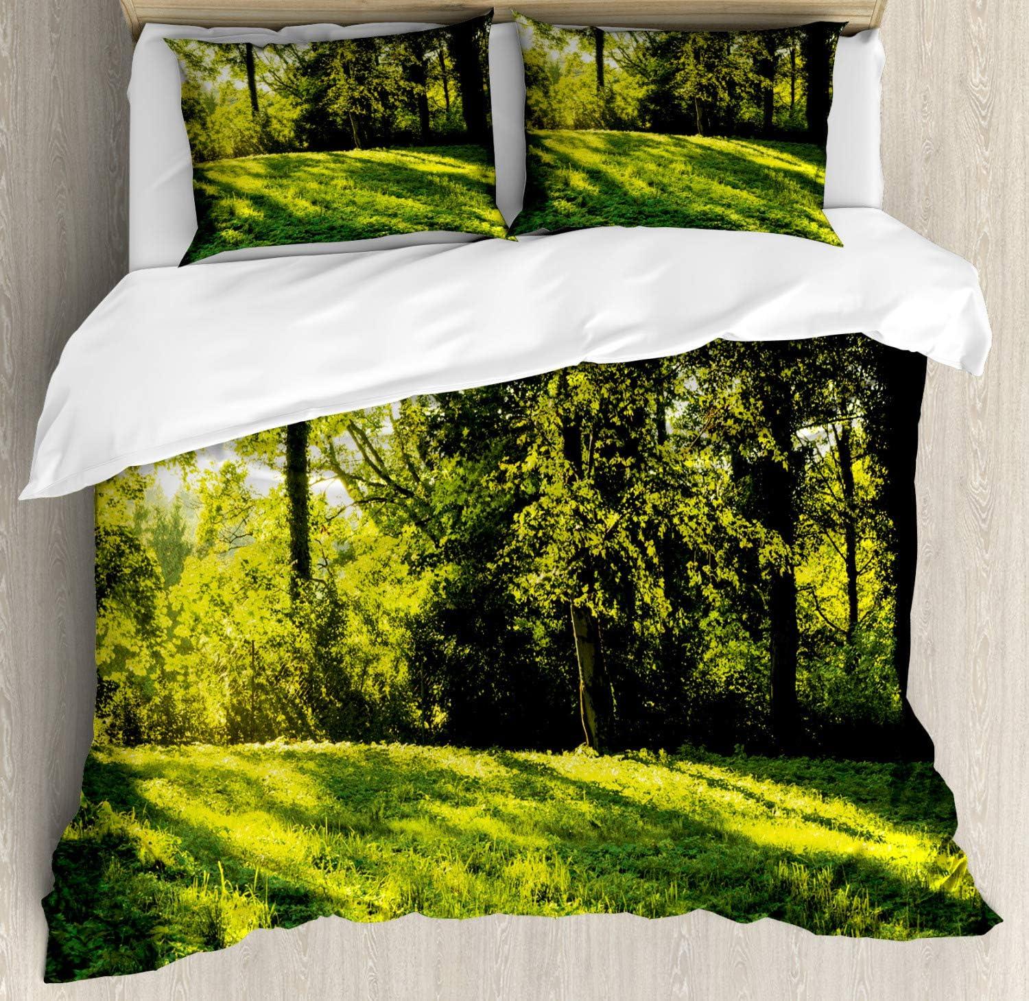 imageAmbesonne Love Duvet Cover Set Valentines Day Words with Hearts Frame on Vertical Lines Romantic Calligraphy Decorative 2 Piece Bedding Set with 1 Pillow Sham Twin Size Pink Red BlushGreen