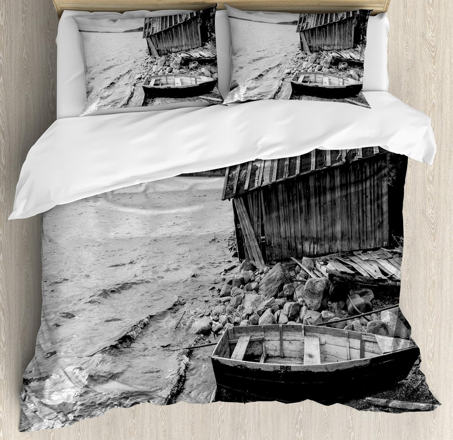 imageAmbesonne Love Duvet Cover Set Valentines Day Words with Hearts Frame on Vertical Lines Romantic Calligraphy Decorative 2 Piece Bedding Set with 1 Pillow Sham Twin Size Pink Red BlushGrey