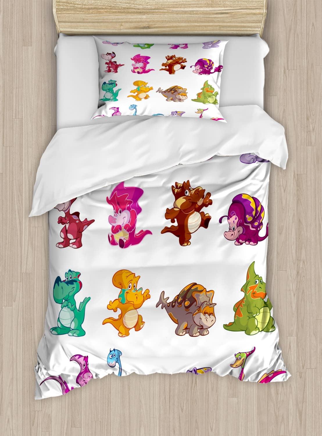 imageAmbesonne Love Duvet Cover Set Valentines Day Words with Hearts Frame on Vertical Lines Romantic Calligraphy Decorative 2 Piece Bedding Set with 1 Pillow Sham Twin Size Pink Red BlushPurple Green