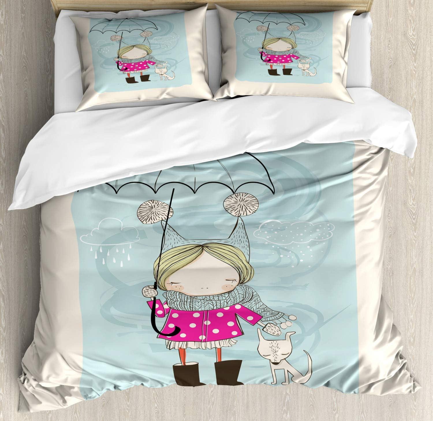 imageAmbesonne Love Duvet Cover Set Valentines Day Words with Hearts Frame on Vertical Lines Romantic Calligraphy Decorative 2 Piece Bedding Set with 1 Pillow Sham Twin Size Pink Red BlushAqua Magenta