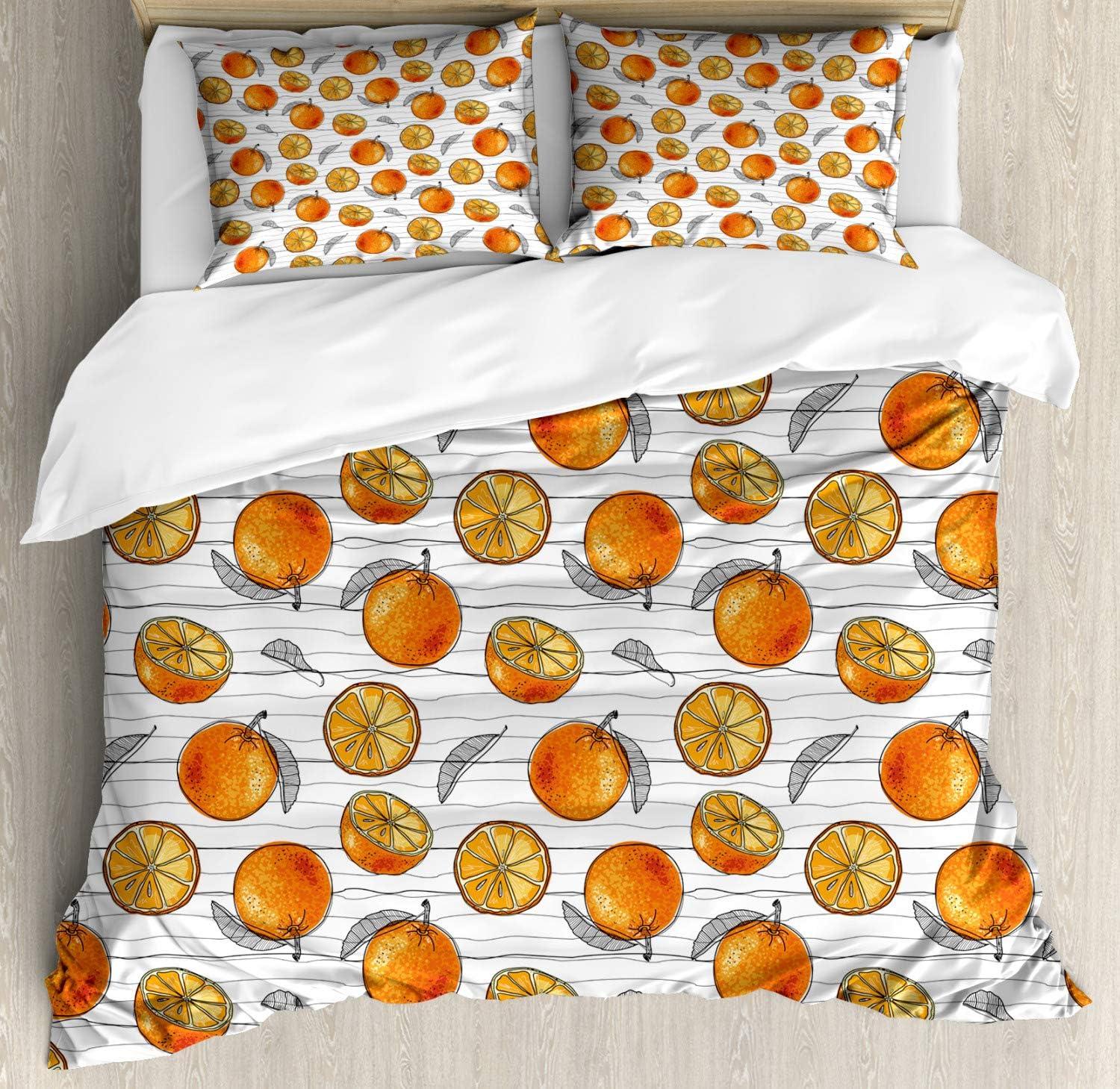 imageAmbesonne Love Duvet Cover Set Valentines Day Words with Hearts Frame on Vertical Lines Romantic Calligraphy Decorative 2 Piece Bedding Set with 1 Pillow Sham Twin Size Pink Red BlushGrey Dark Orange