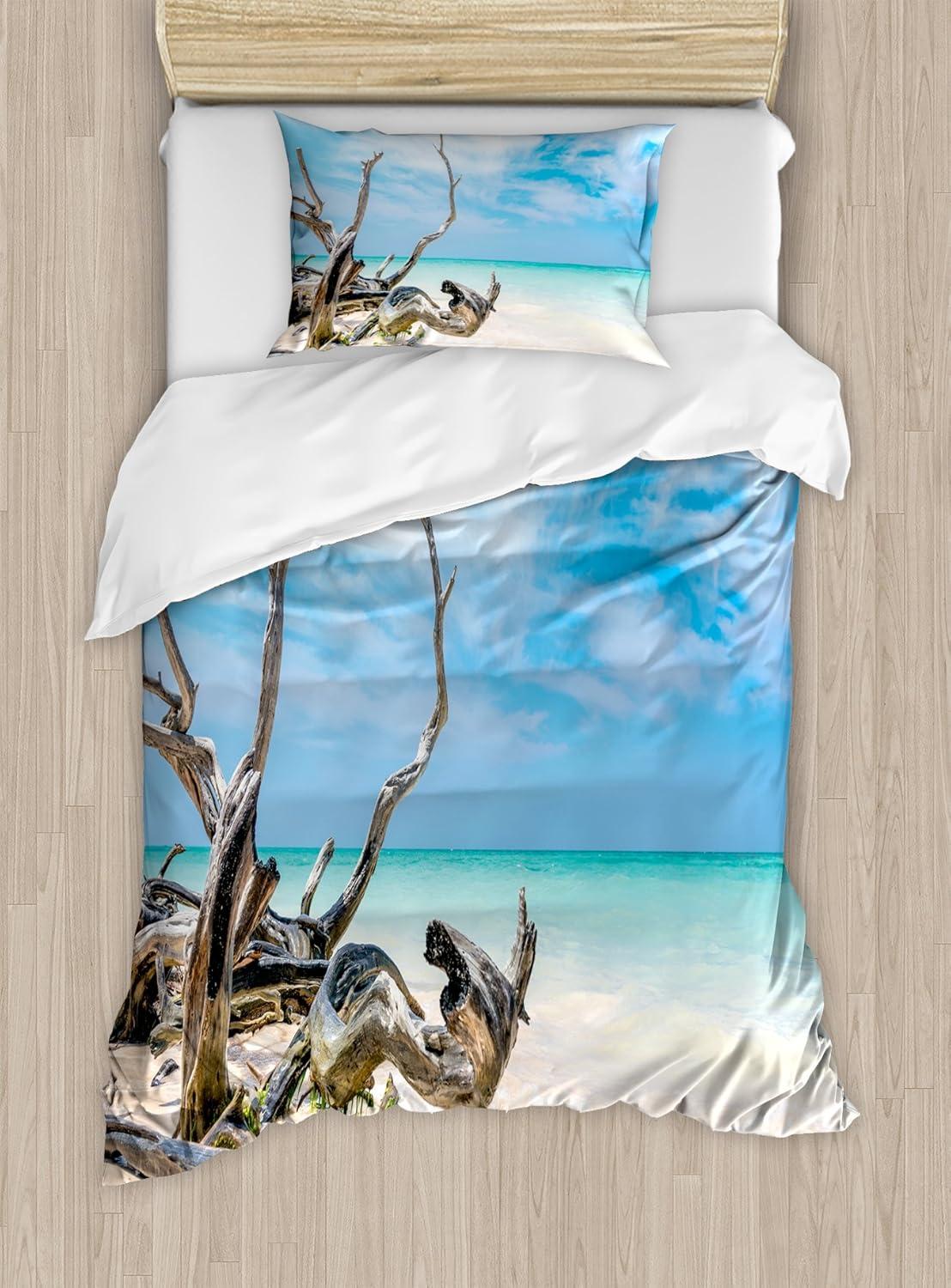 imageAmbesonne Love Duvet Cover Set Valentines Day Words with Hearts Frame on Vertical Lines Romantic Calligraphy Decorative 2 Piece Bedding Set with 1 Pillow Sham Twin Size Pink Red BlushTurquoise Blue